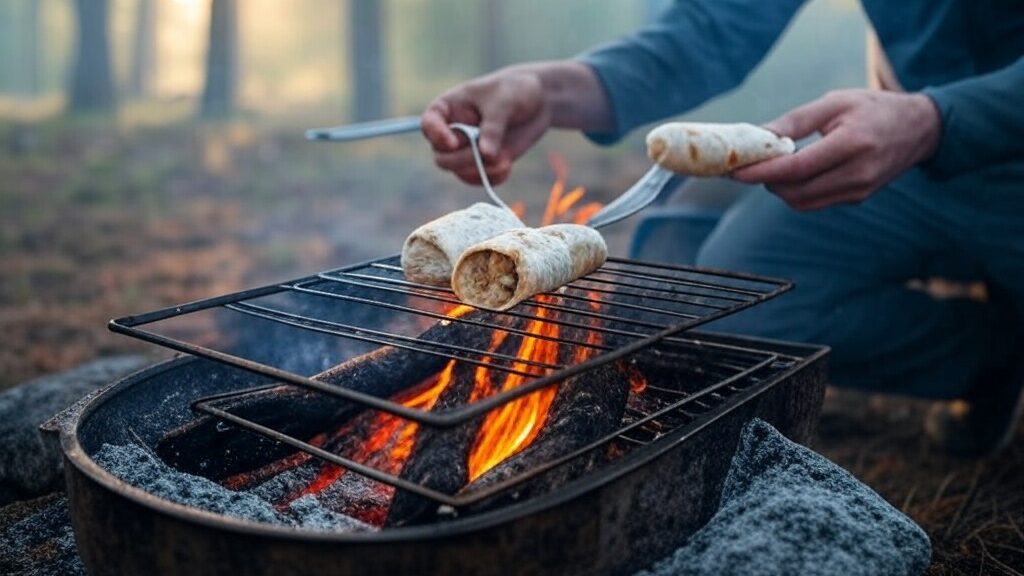 Campfire Breakfast Burritos camping meal